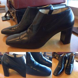 Bally Sidele Italian Black Leather Ankle Demi Boot
